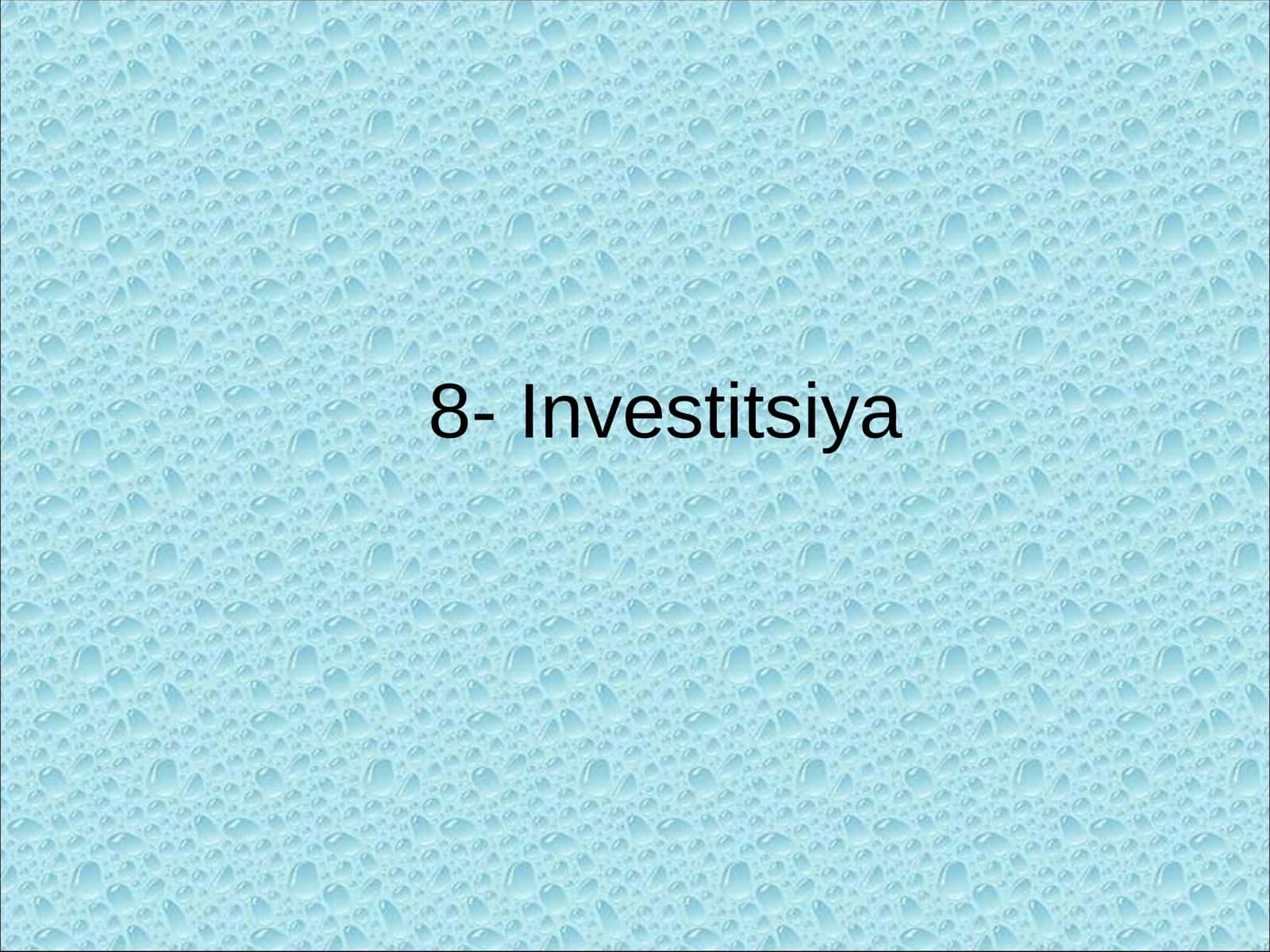 Investitsiya 1