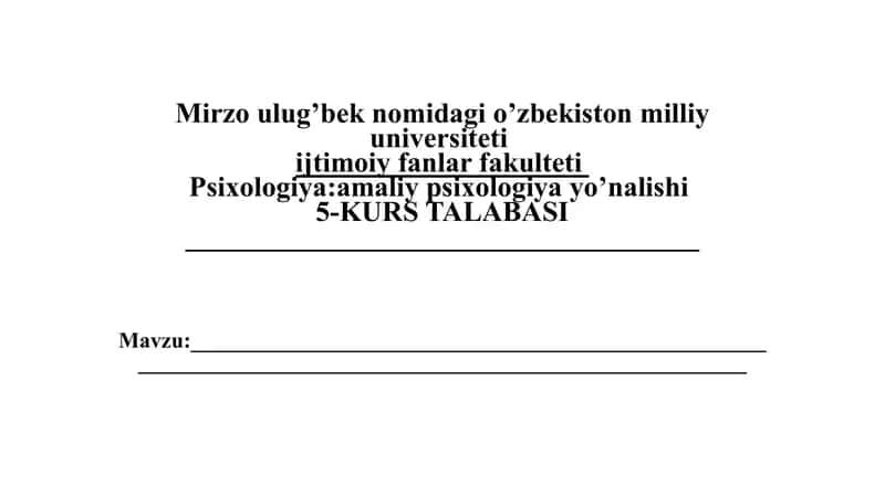 Shaxsning funksional holati 1