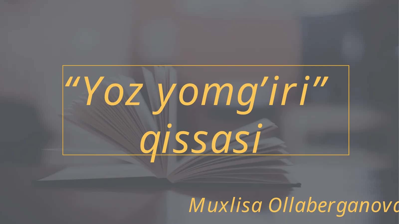 Yoz yomg'iri 1
