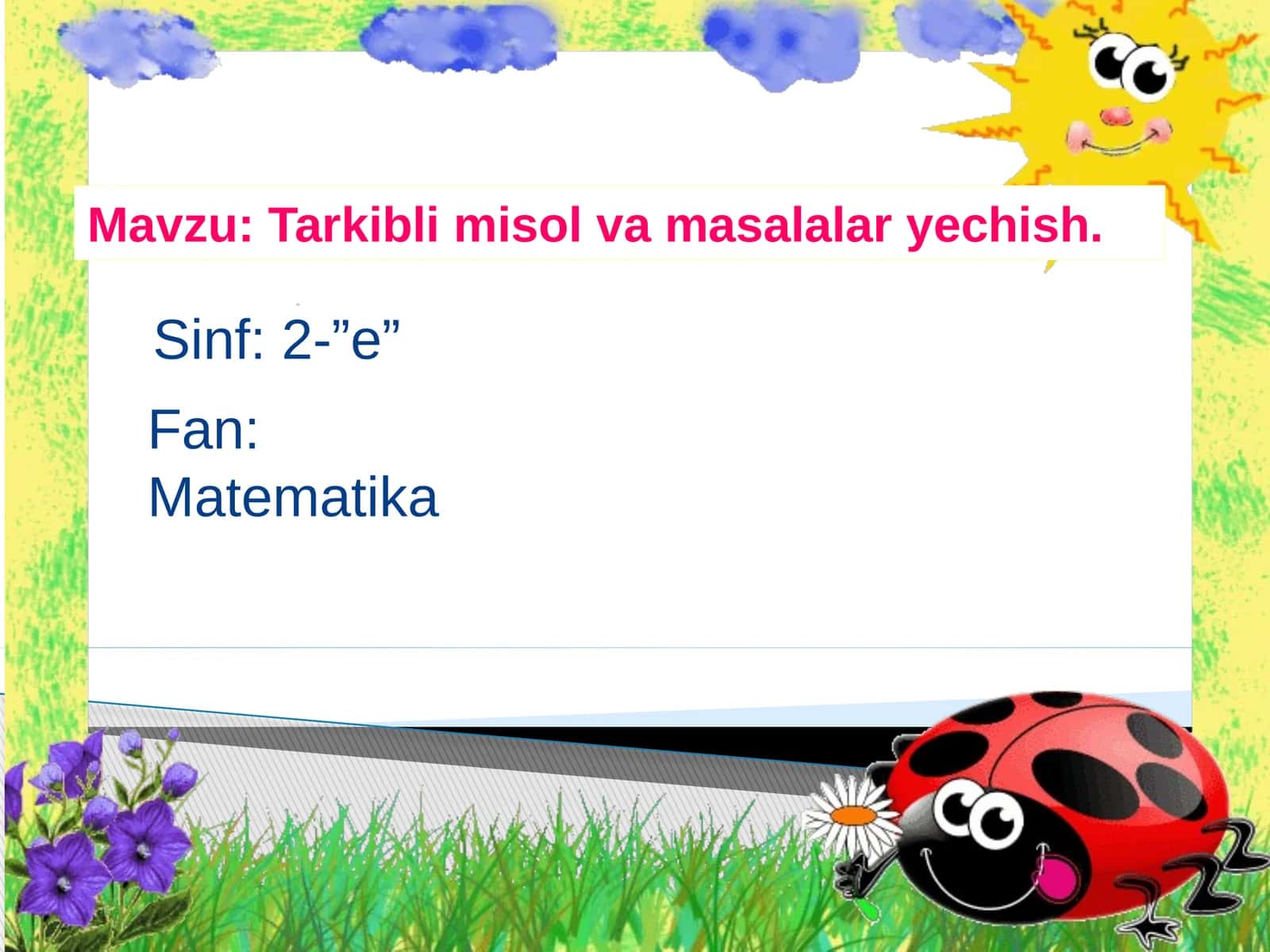 Tarkibli misol va masalalar yechish 1
