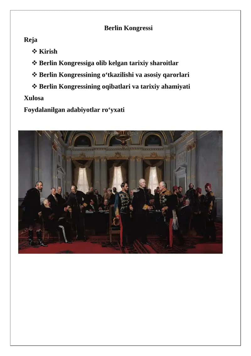 Berlin Kongressi 1