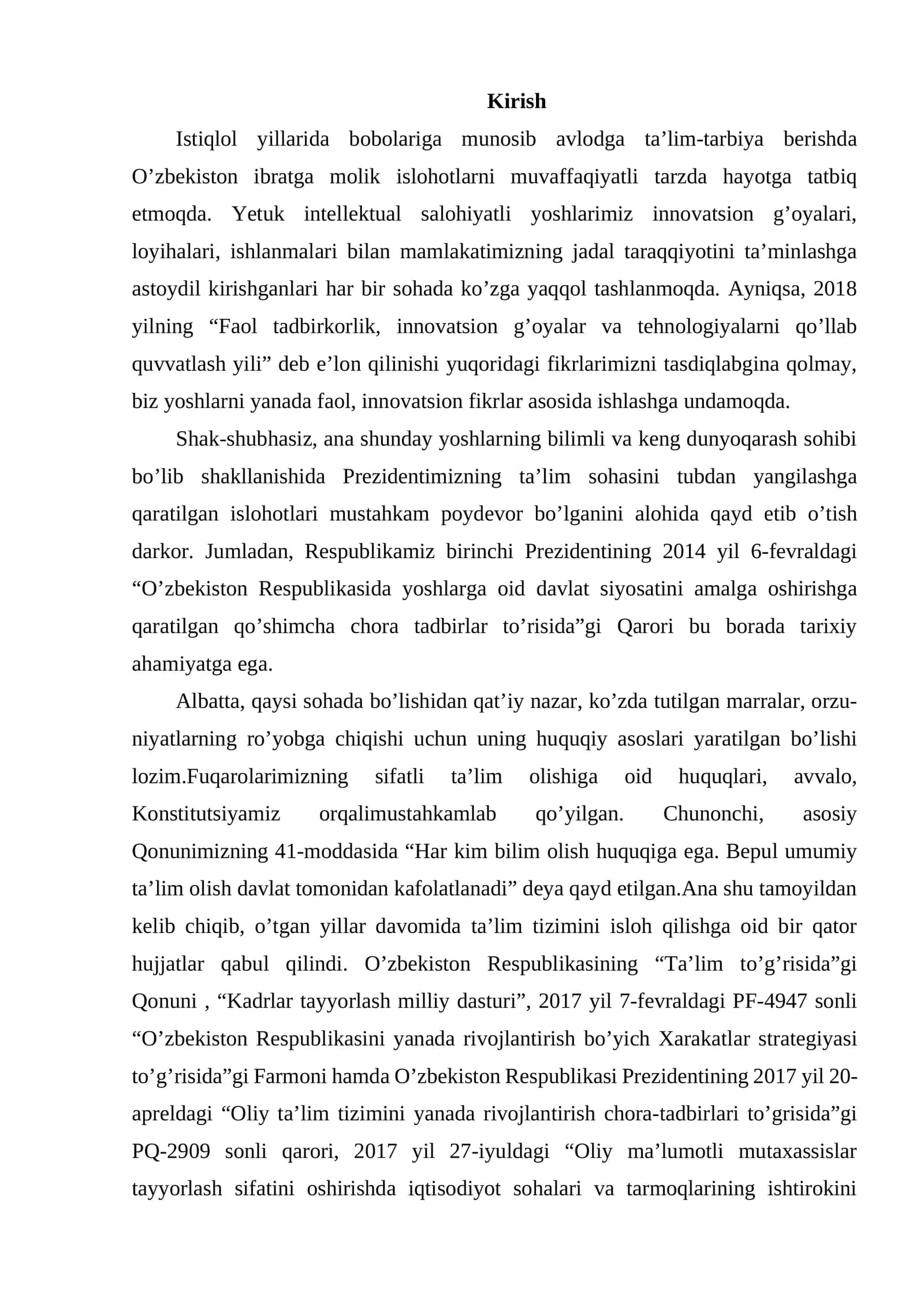 Ta'lim va tarbiya muammolari 1
