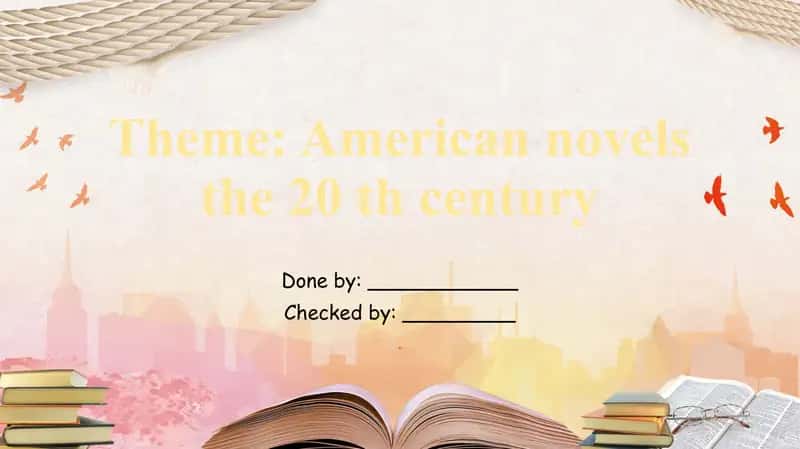 Americannovels the 20thcentury 1