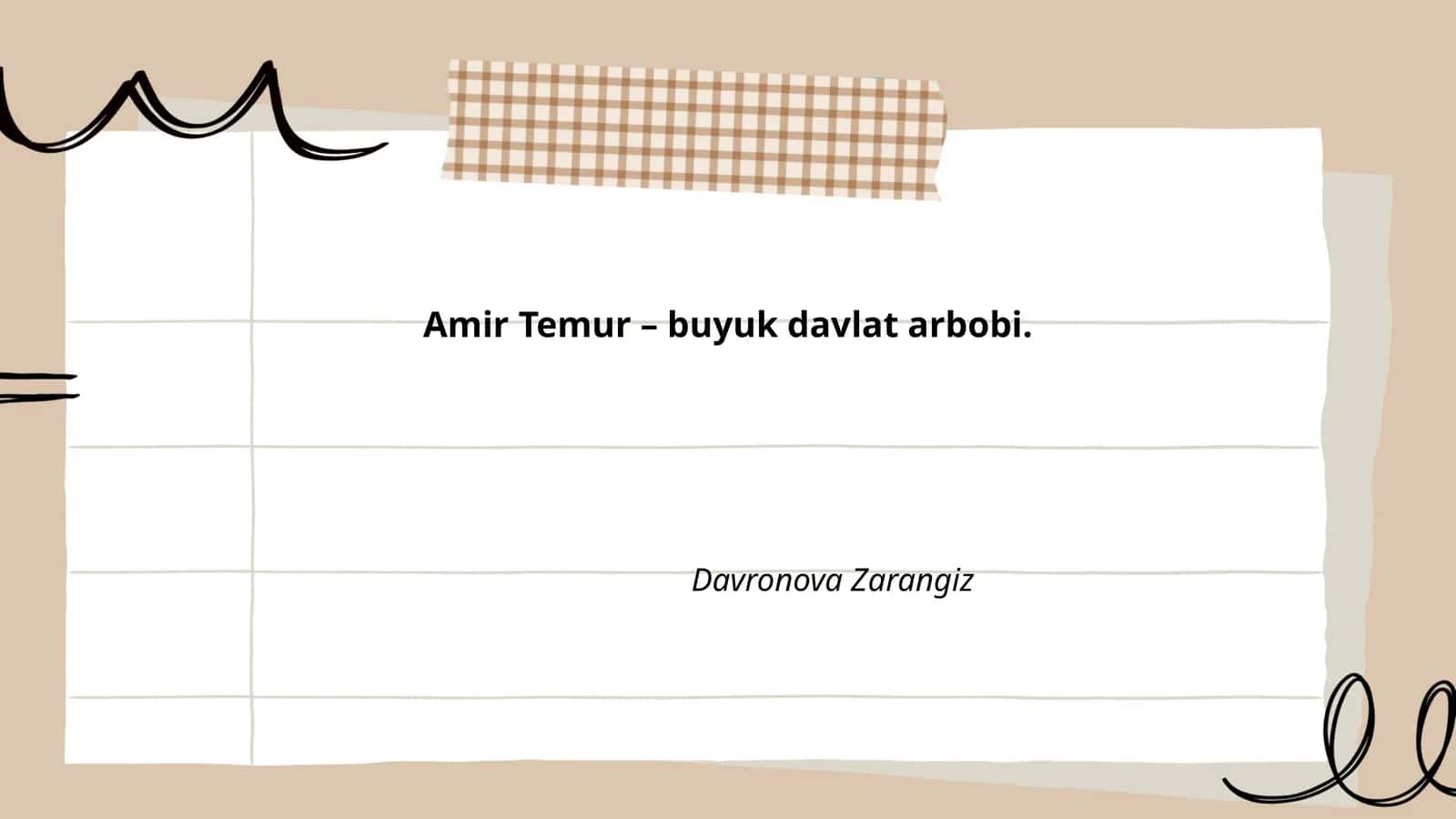 Amir Temur – buyuk davlat arbobi 1