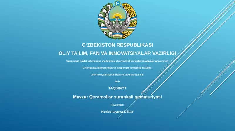Qoramollar surunkali gematuriyasi 1