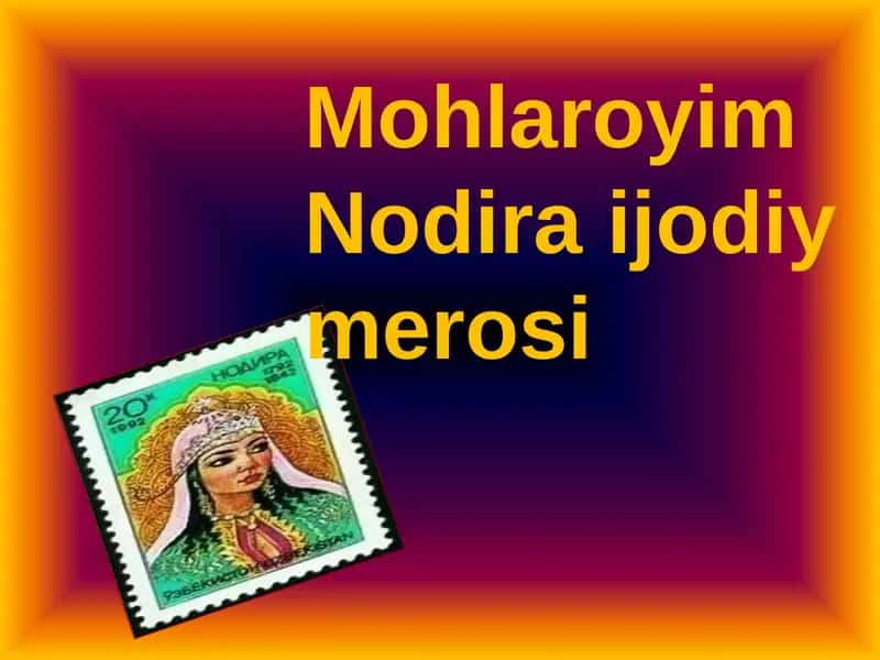 Mohlaroyim Nodira ijodiy merosi 1