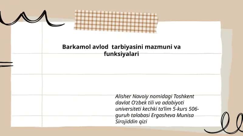 Barkamol avlod tarbiyasini mazmuni va funksiyalari 1