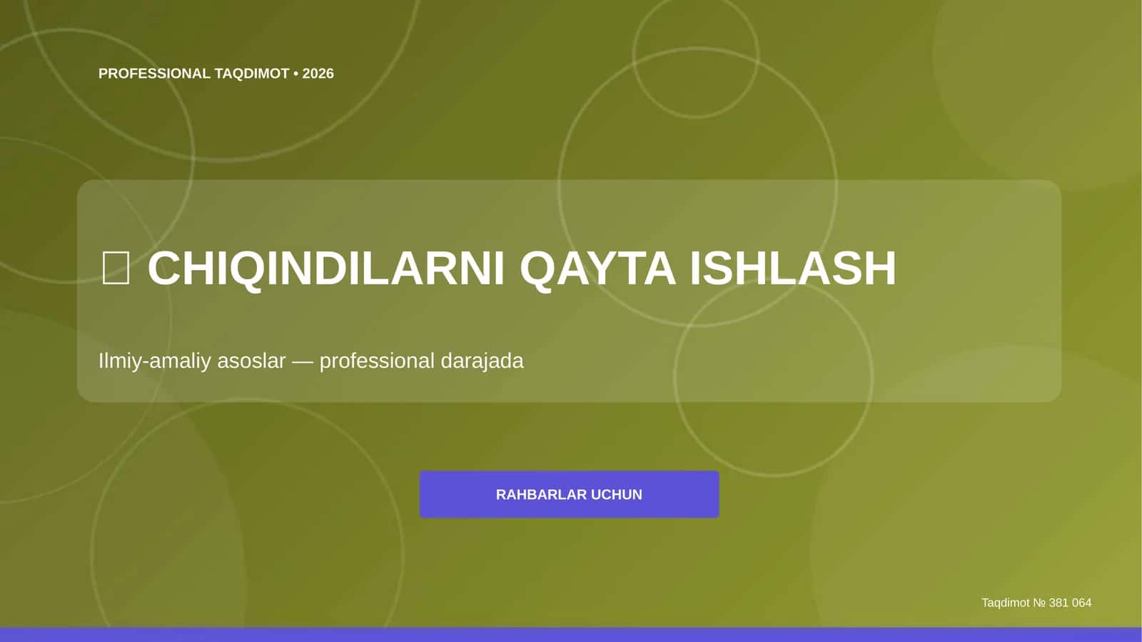 PROFESSIONAL TAQDIMOT • 2026 1