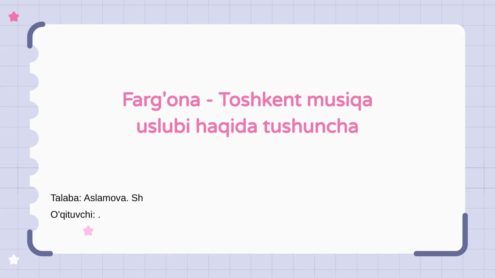 Farg'ona - Toshkent musiqa uslubi haqida tushuncha 1