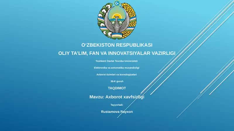 Axborot xavfsizligi 1