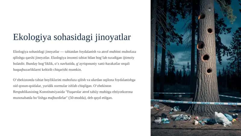 Ekologiya sohasidagi jinoyatlar 1