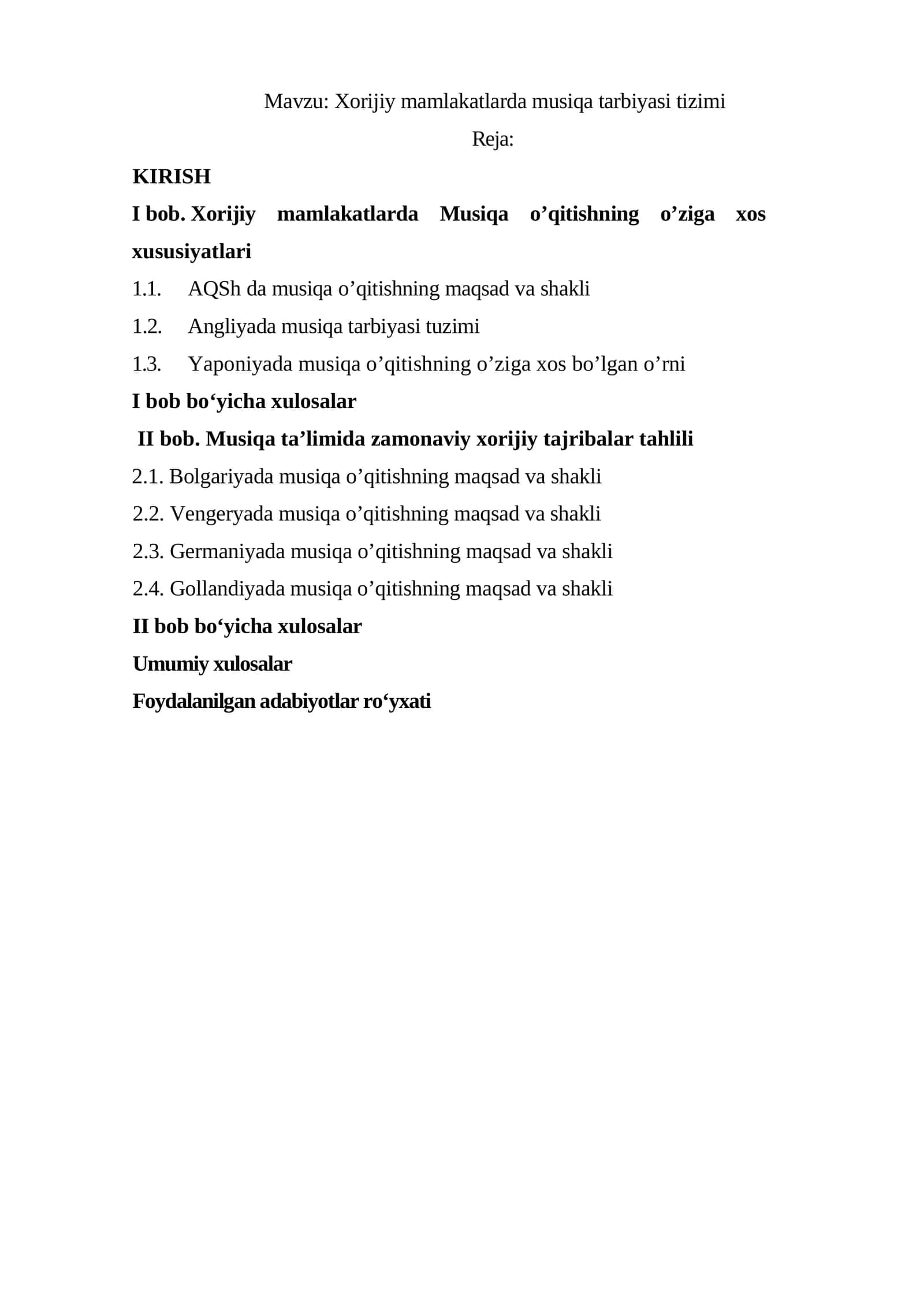Xorijiy mamlakatlarda musiqa tarbiyasi tizimi 1