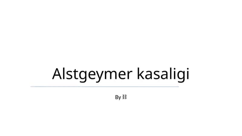 Alstgeymer kasaligi 1