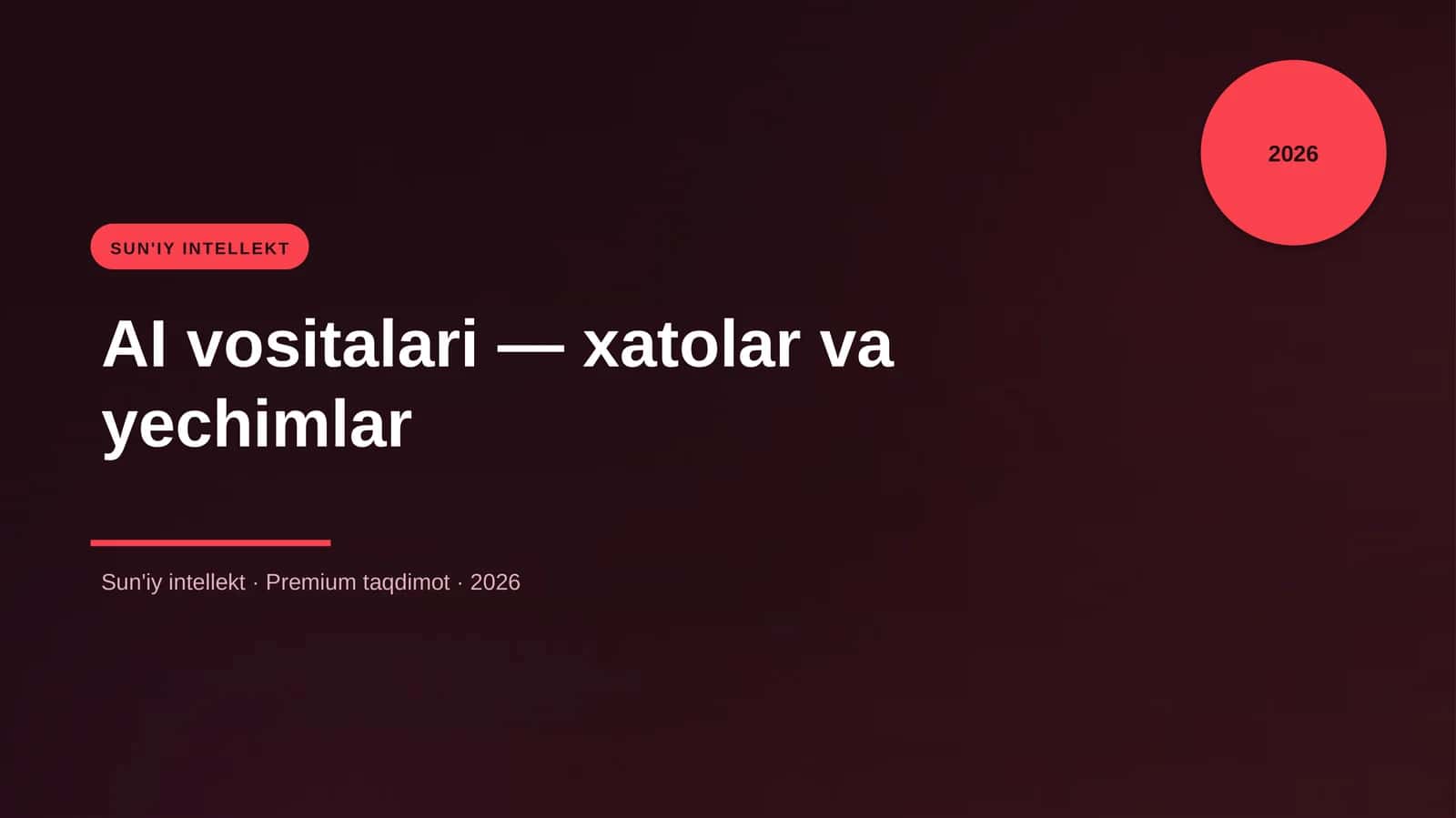 AI vositalari — xatolar va yechimlar 1