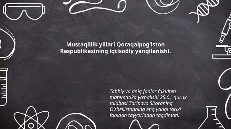 Oʻzbekistonning eng yangi tarixi fanidan taqdimoti 1