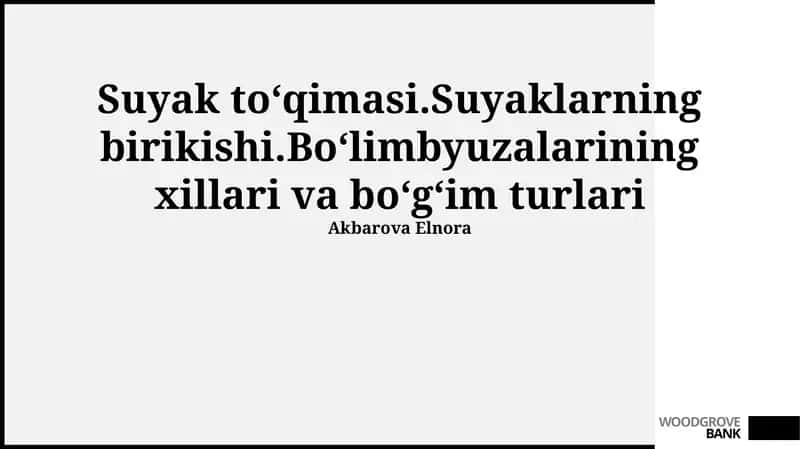 Suyak toʻqimasi 1
