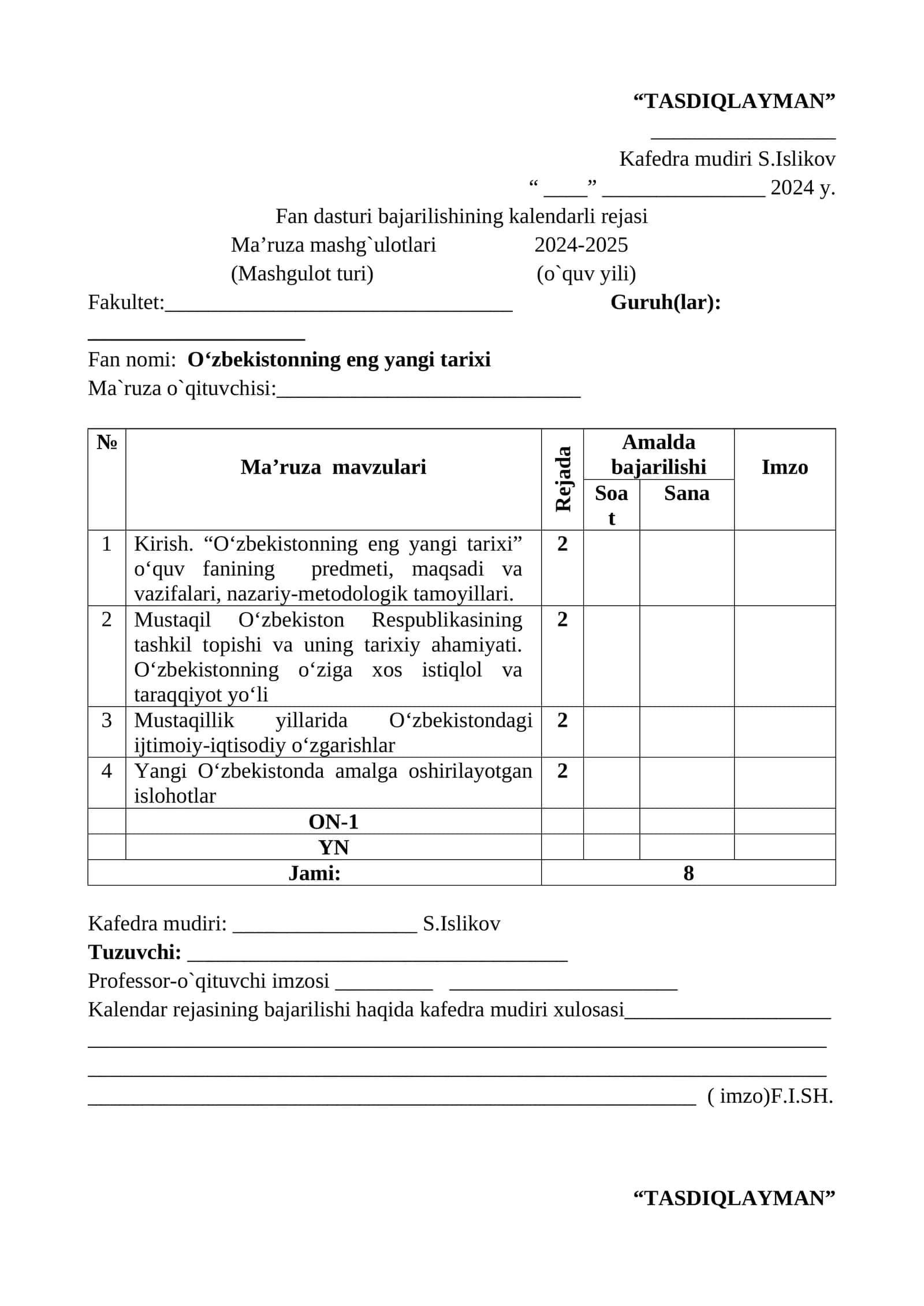 O‘zbekistonning eng yangi tarixi 1