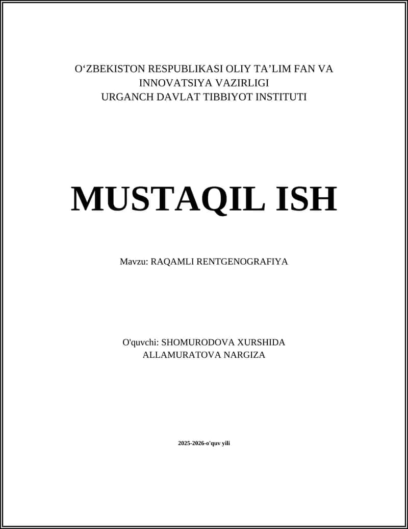RAQAMLI RENTGENOGRAFIYA 1