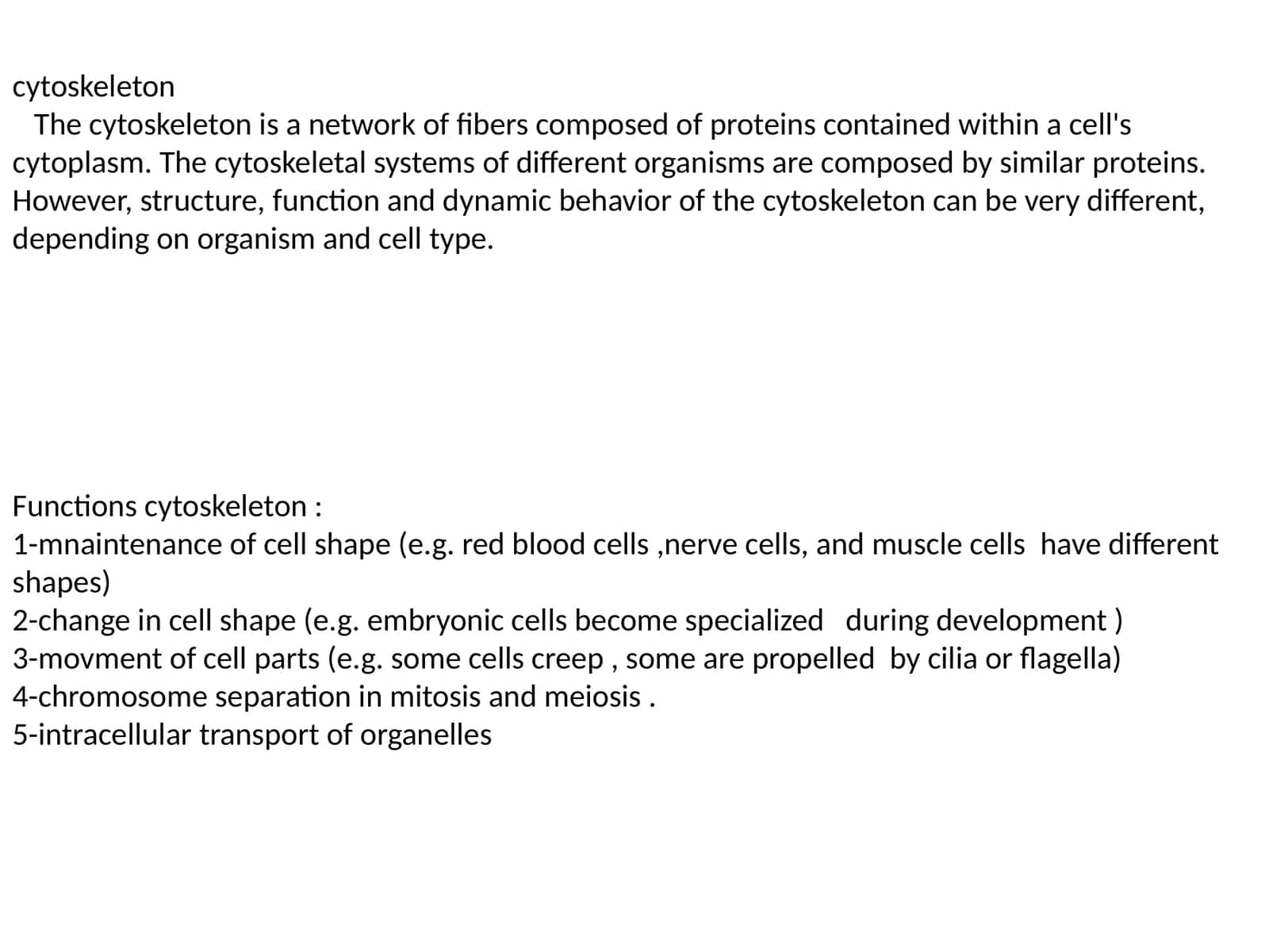 Cytoskeleton 1