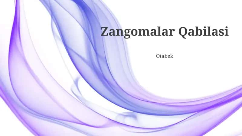 Zangomalar Qabilasi 1