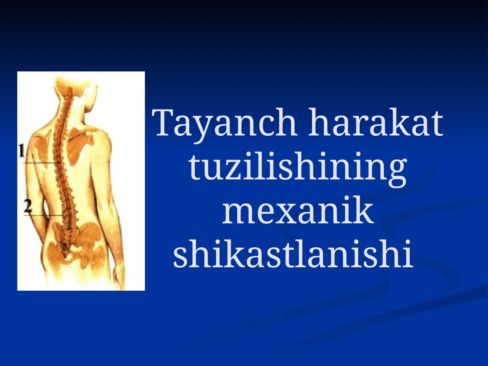 TAYANCH HARAKAT APARATINING MEXANI SHIKASTLANISHI 1