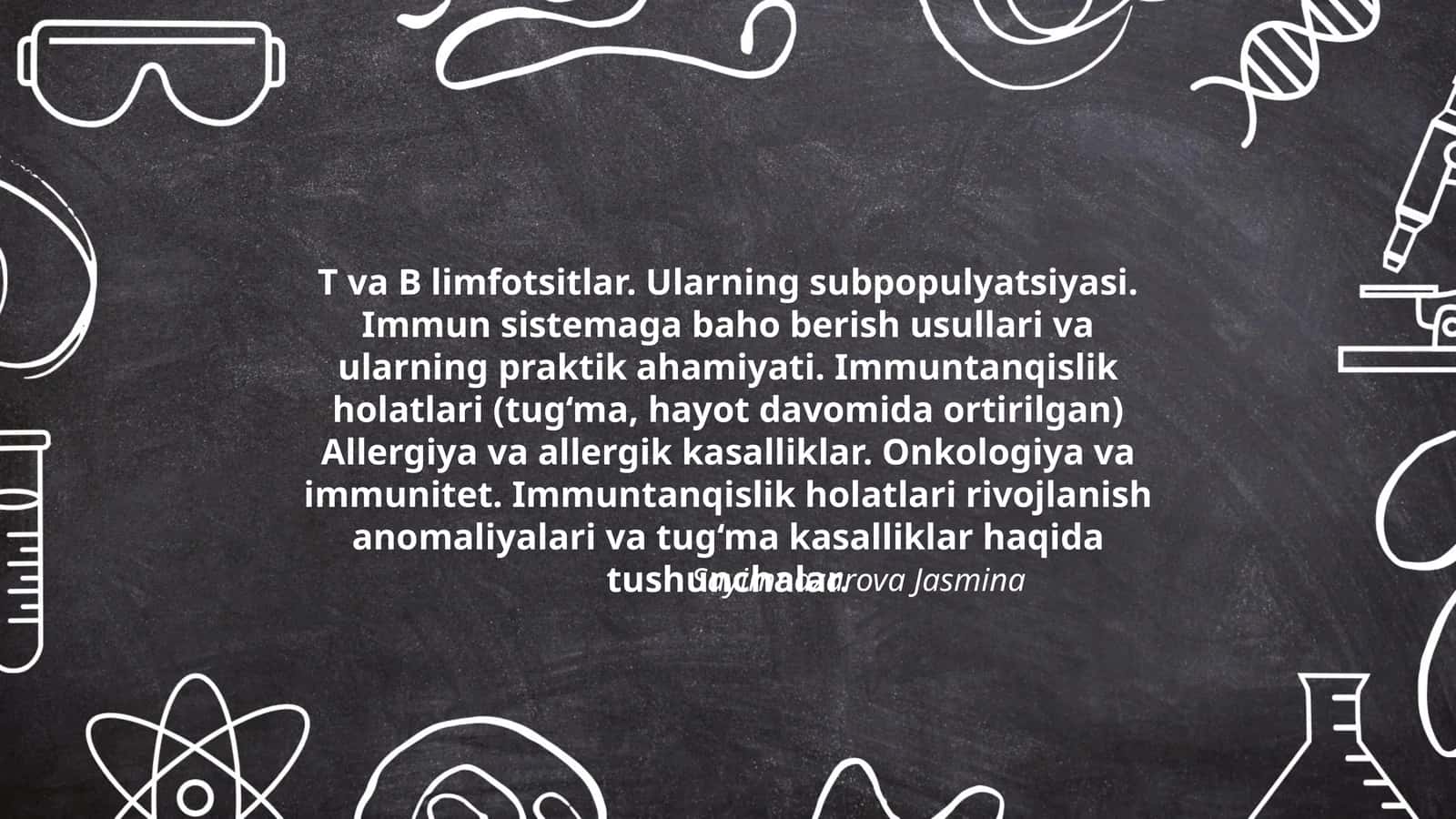 T va В limfotsitlar. Ularning subpopulyatsiyasi 1