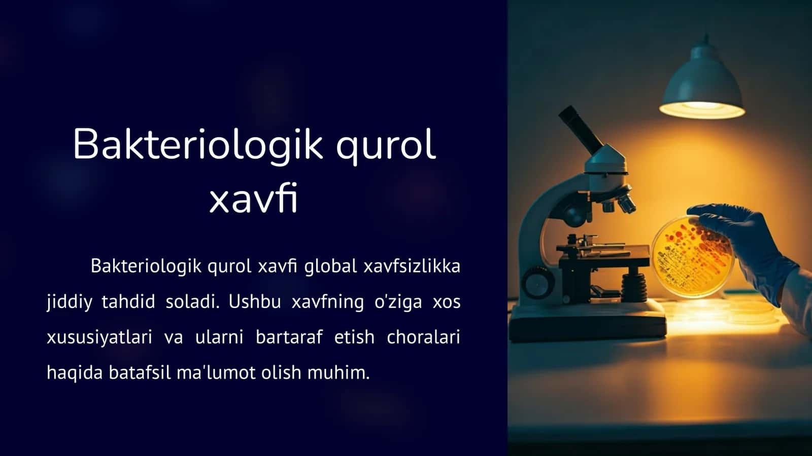 Bakteriologik qurol xavfi 1