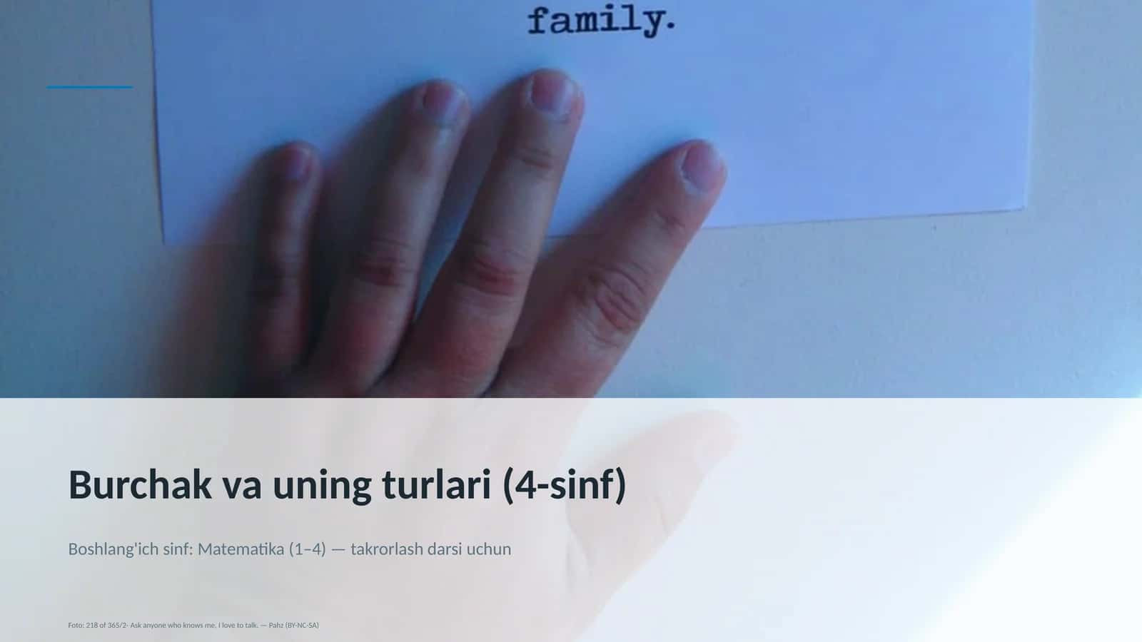Burchak va uning turlari (4-sinf) 1