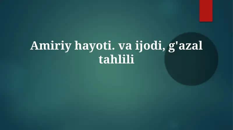 G'azal Tahlili 1