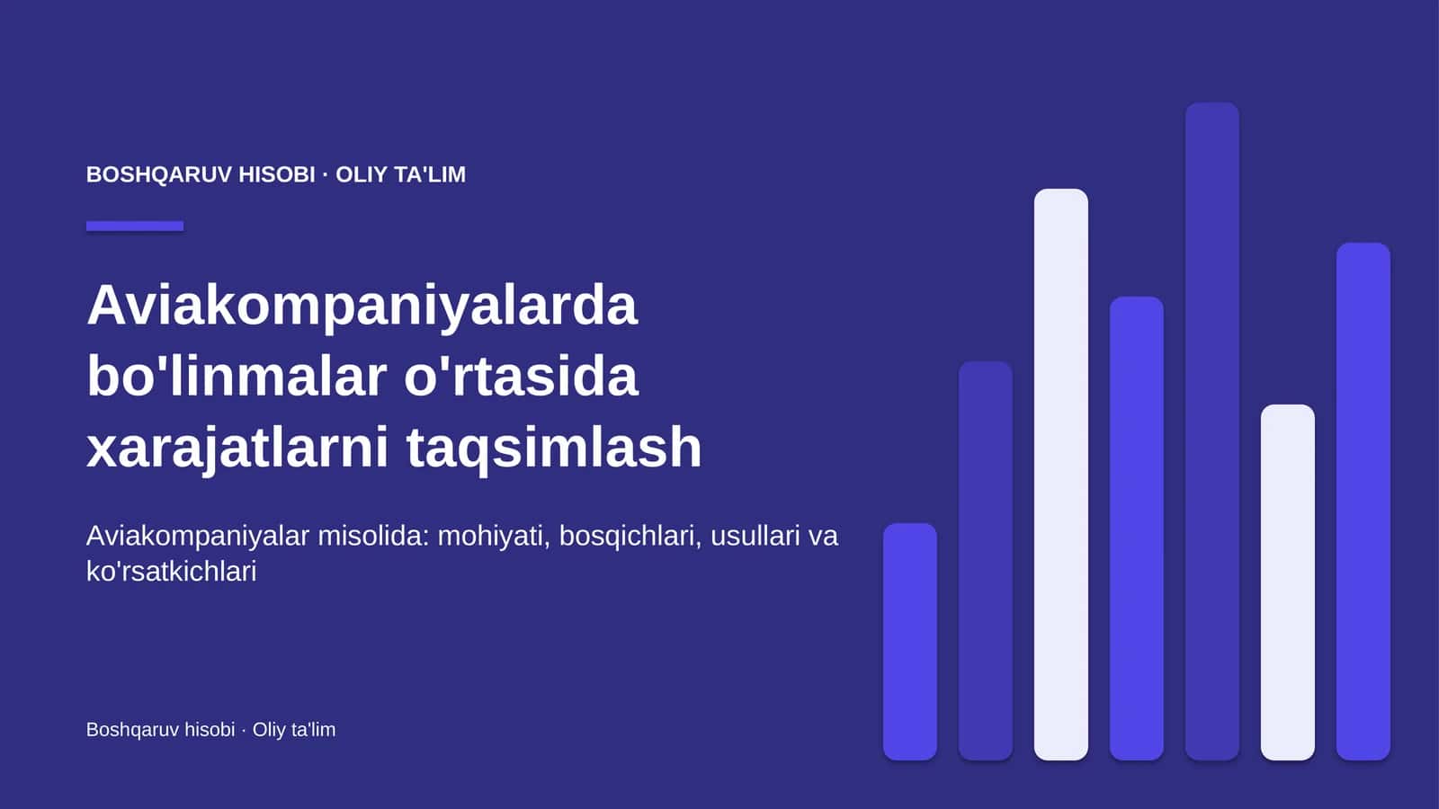 Bo'linmalar o'rtasida xarajat taqsimlash: mohiyati 1