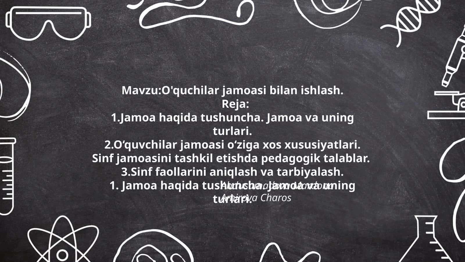 O'quchilar jamoasi bilan ishlash 1