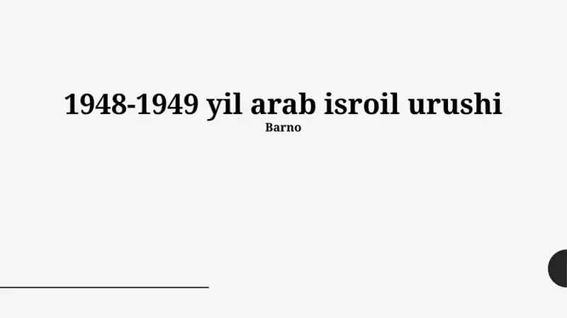 1948-1949 yil arab isroil urushi 1
