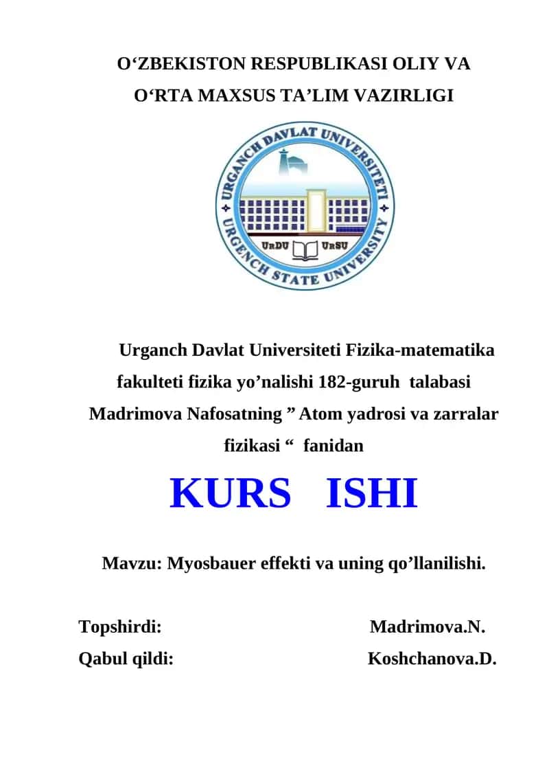 Atom yadrosi va zarralar fizikasi 1