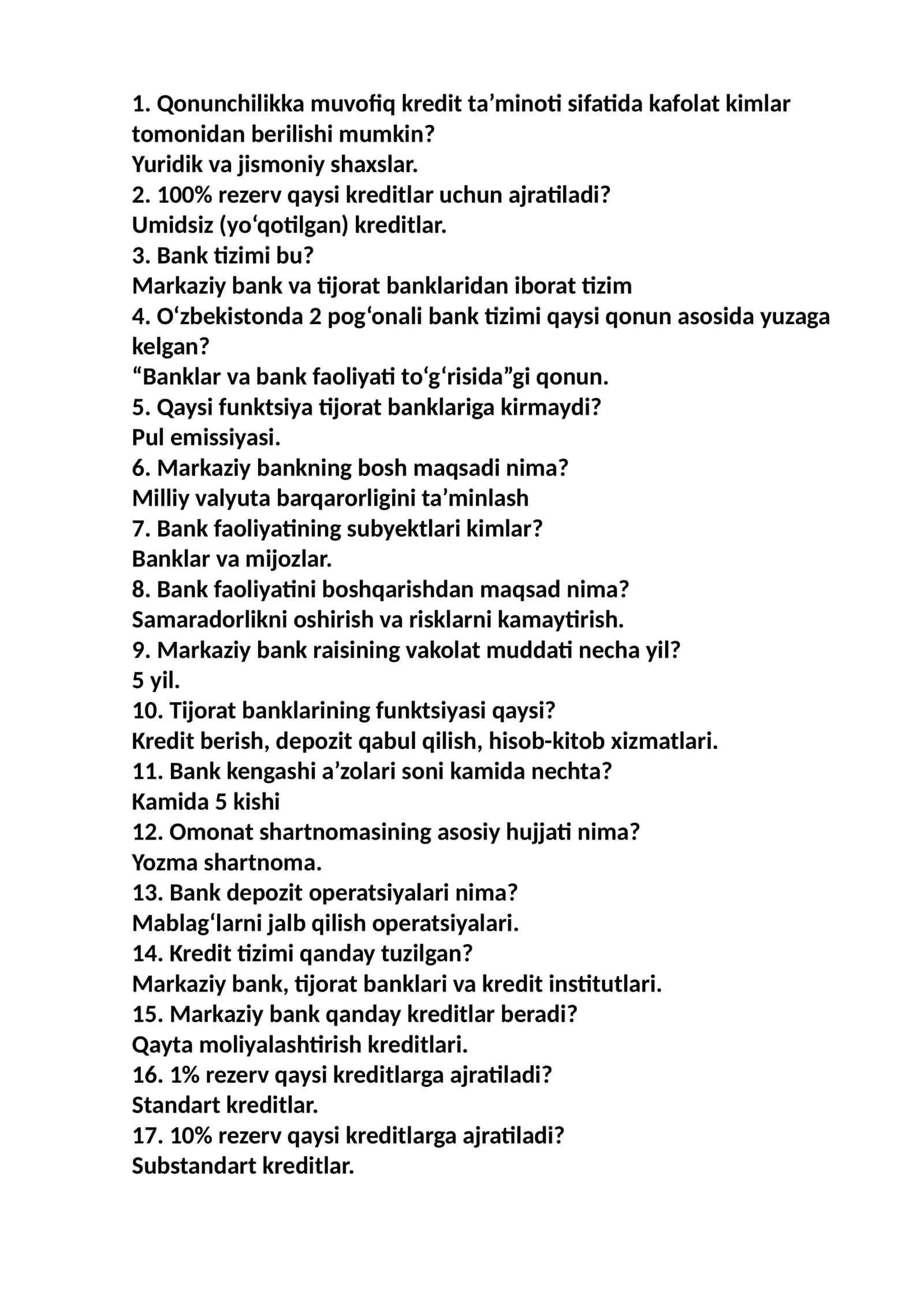 Bank ishi 2 yakuniy test 2025-2026 1