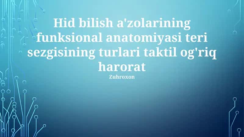 Teri funksiya anatomiyasi dermani 1