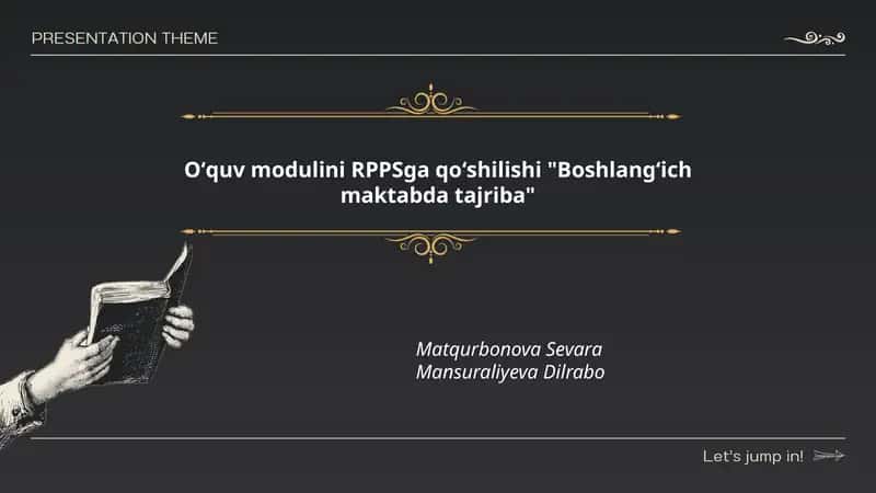 Boshlangʻich maktabda tajriba 1