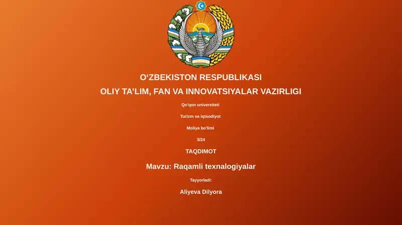 Raqamli texnalogiyalar 1