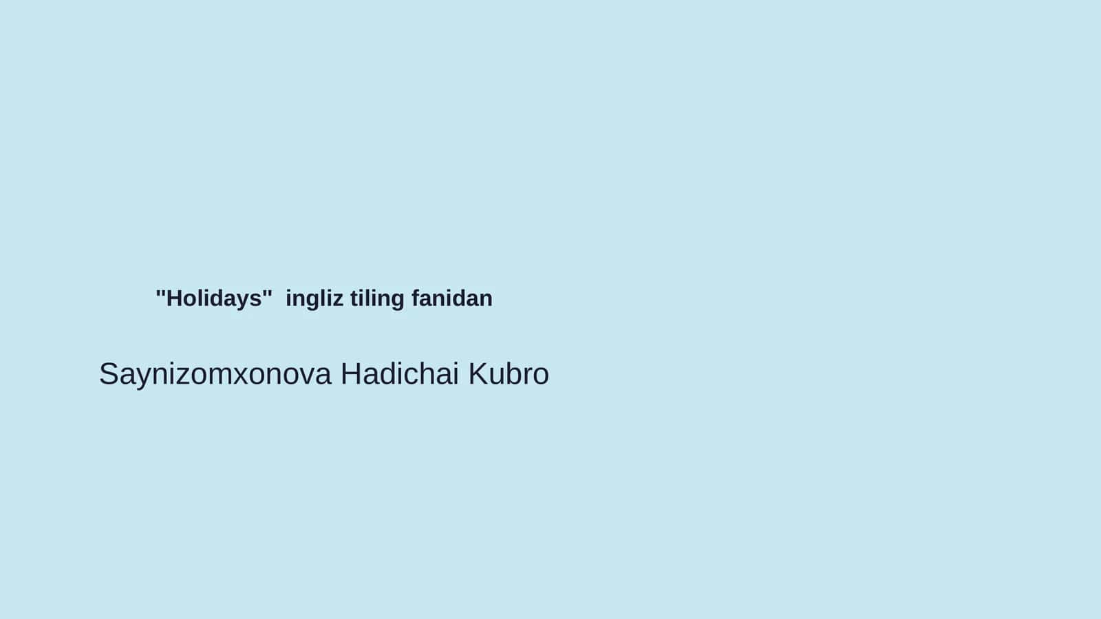 Saynizomxonova Hadichai Kubro 1