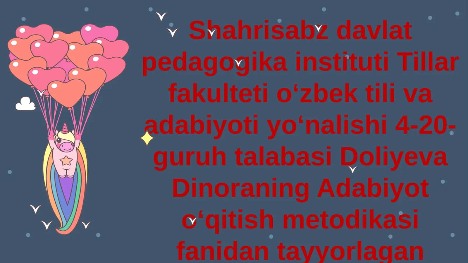 O'zbek til va adabiyoti oʻqitish metodikasi 1