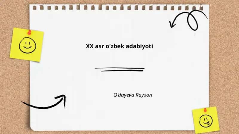 XX asr o'zbek adabiyoti 1