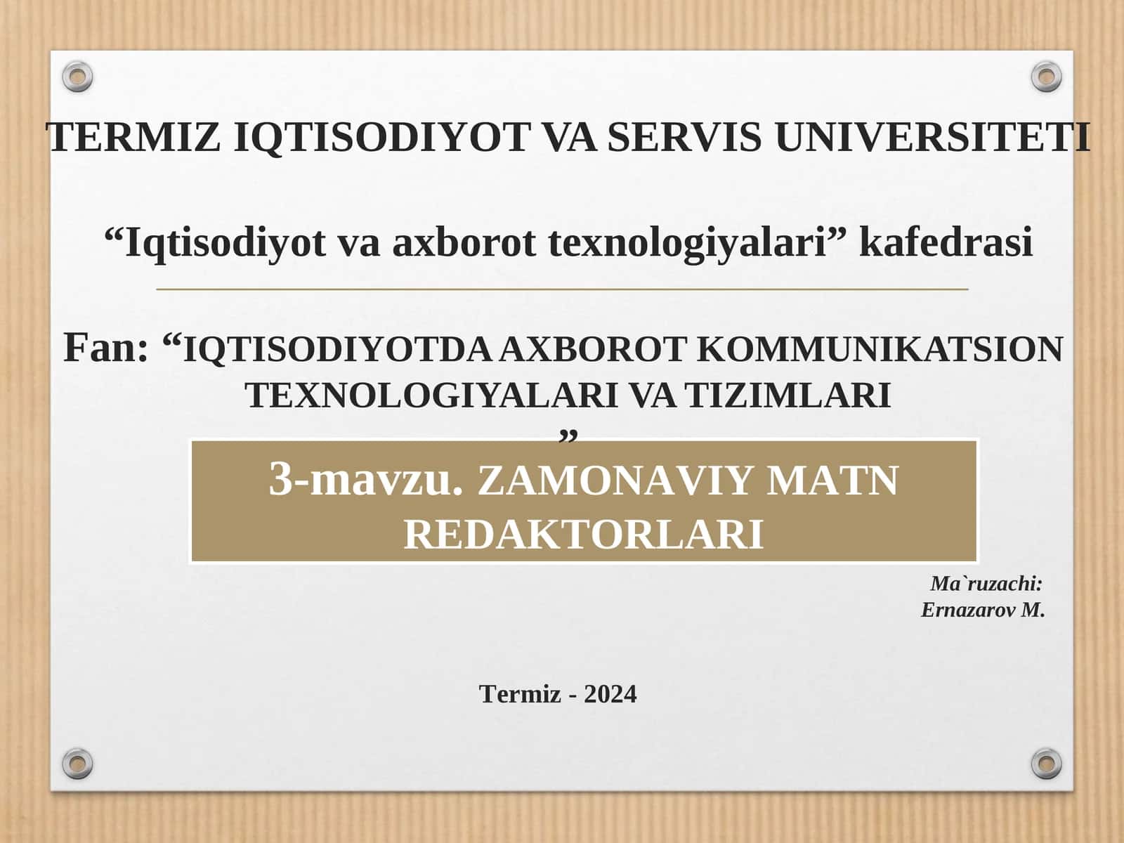 Zamonaviy matn redaktorlari 1