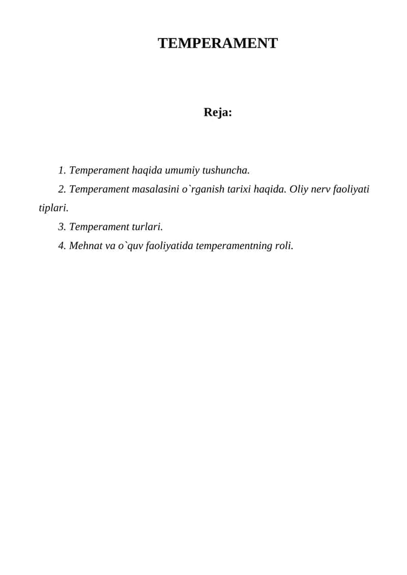 Temperament Turlari 1