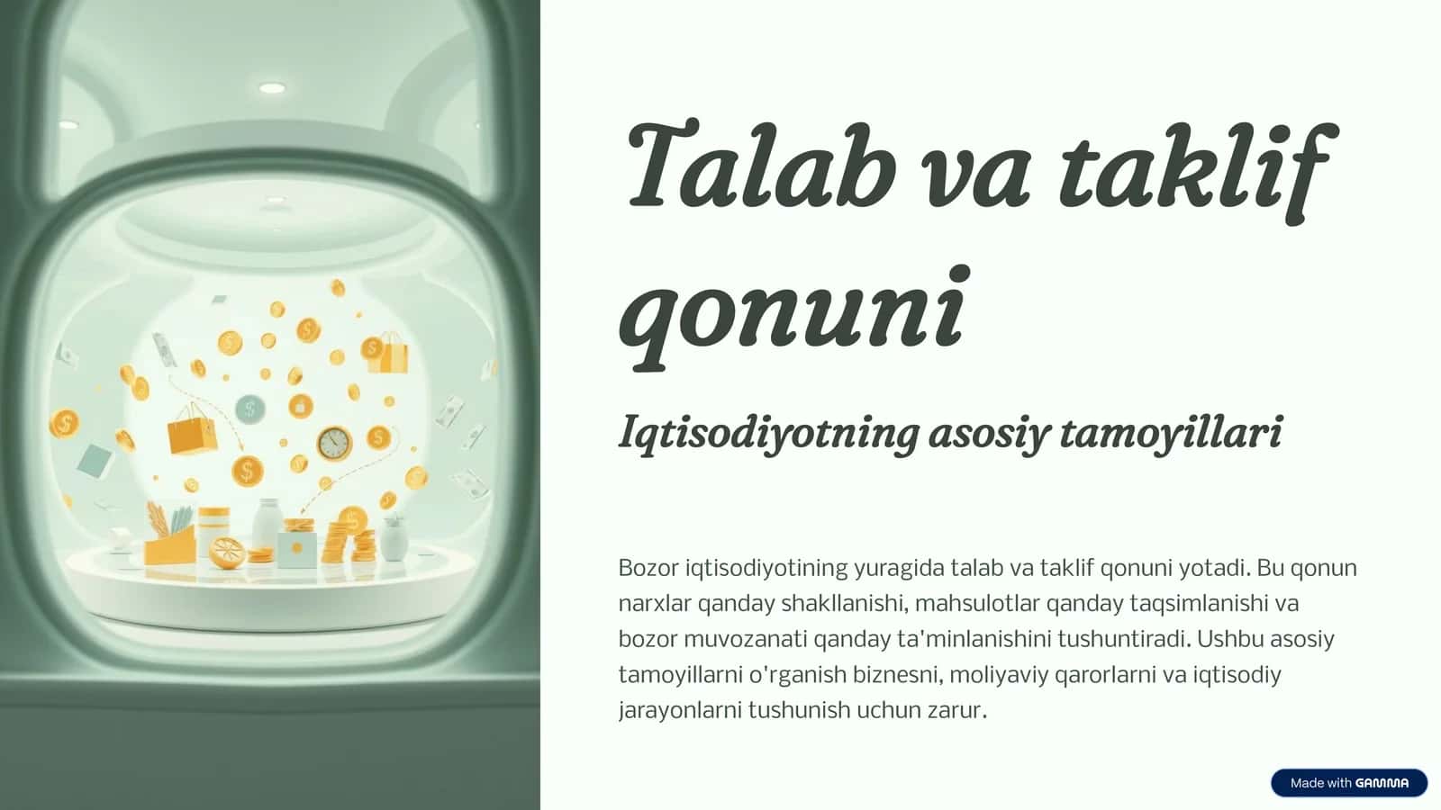 Talab va taklif qonuni 1