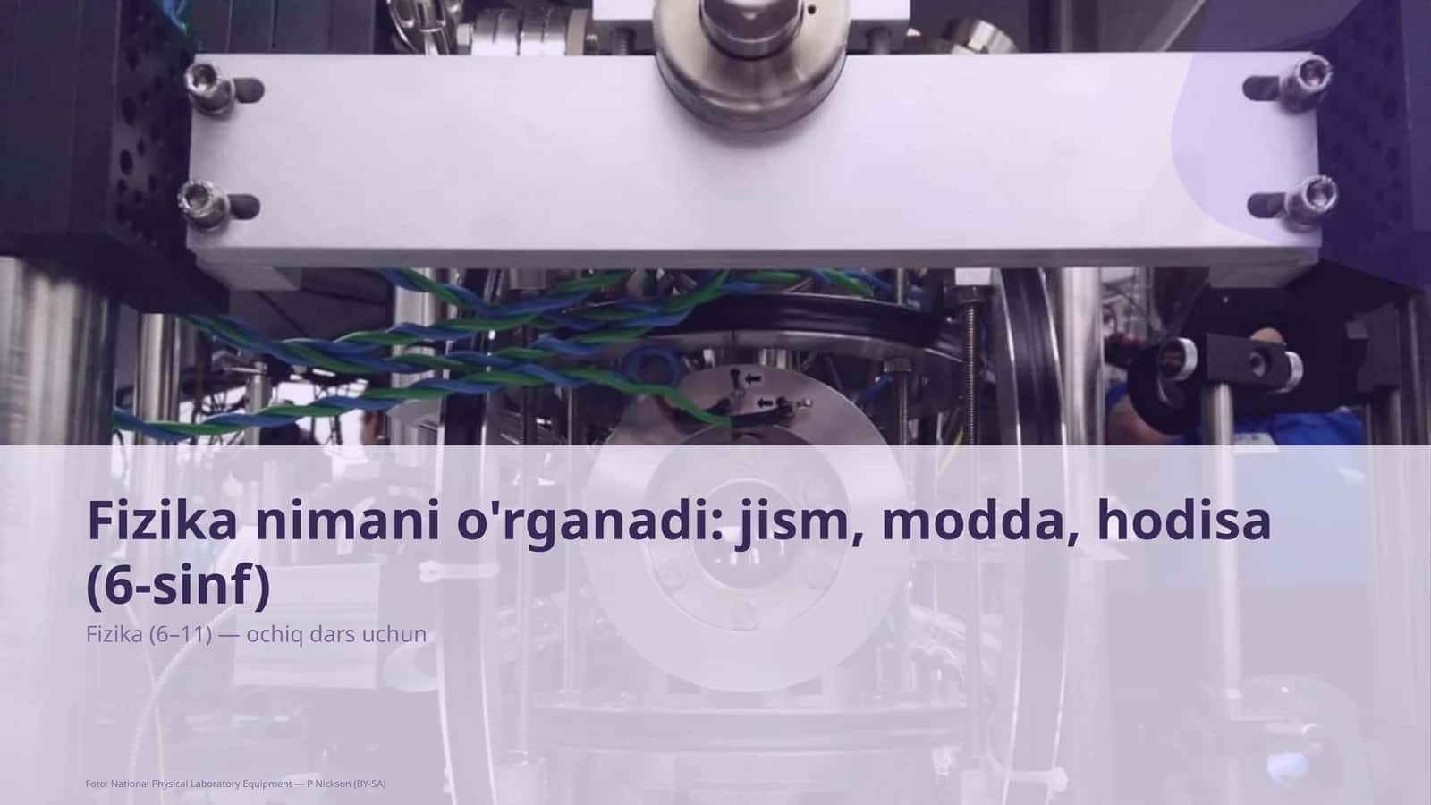 Fizika nimani o'rganadi: jism, modda, hodisa (6-sinf) 1