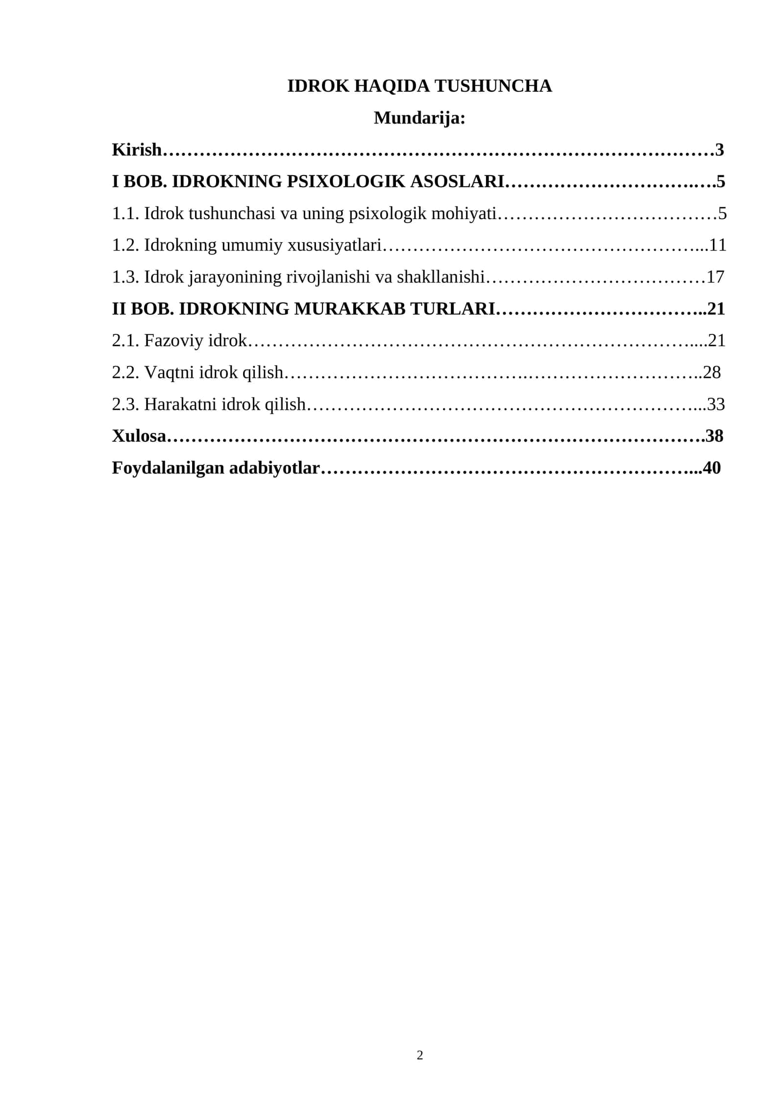 Idrok Haqida Tushuncha 1