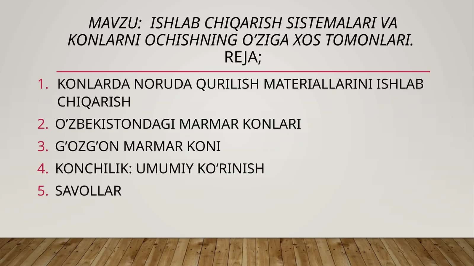 O’ZBEKISTONDAGI MARMAR KONLARI 1