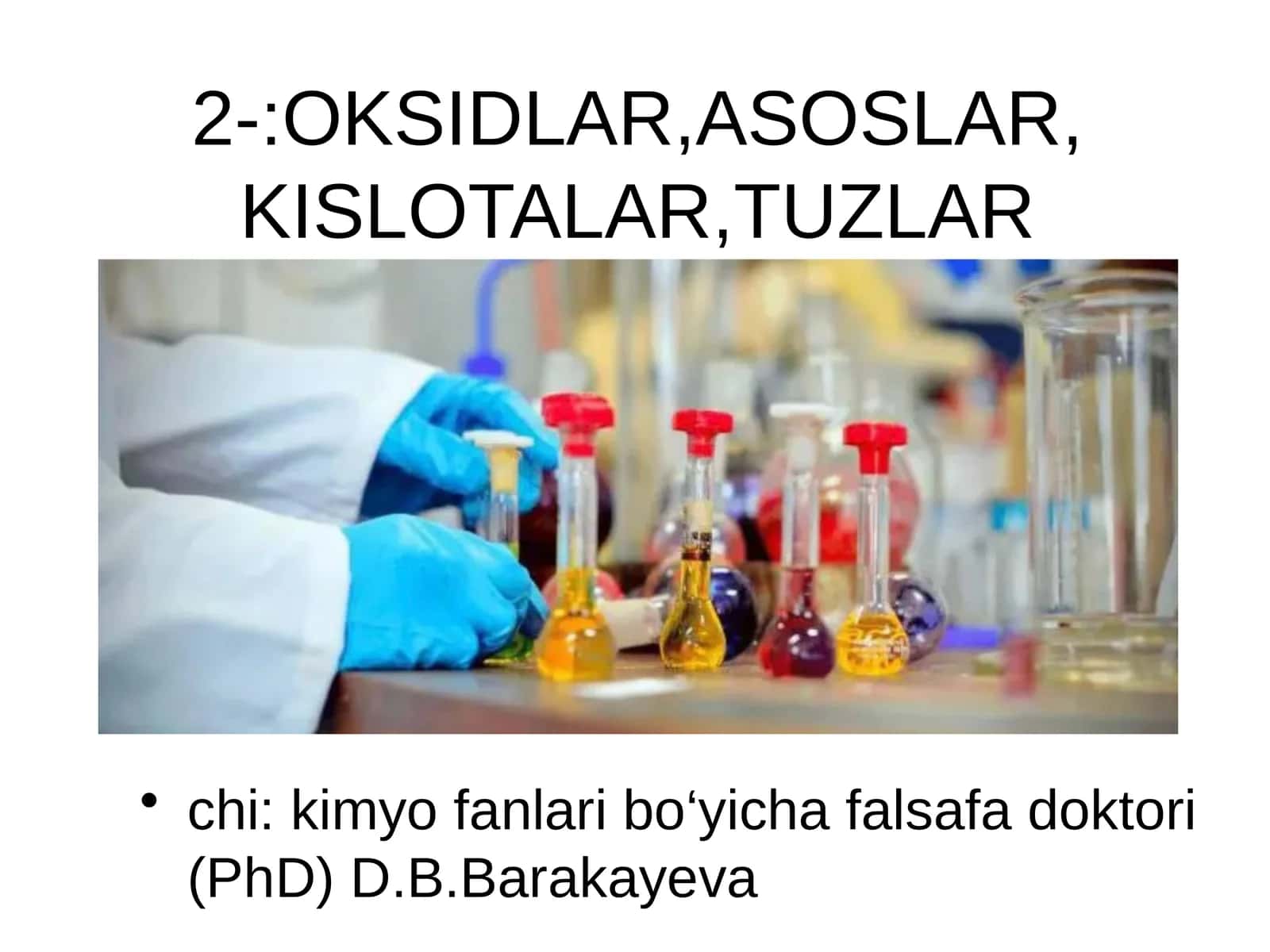 Oksidlar, Asoslar, Kislotalar, Tuzlar 1