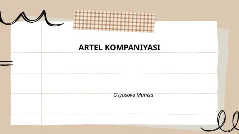 ARTEL KOMPANIYASI 1