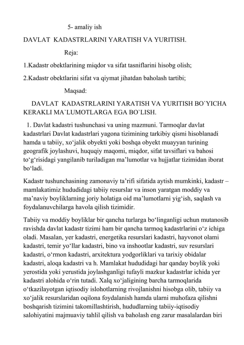 Davlat Kadastri 1