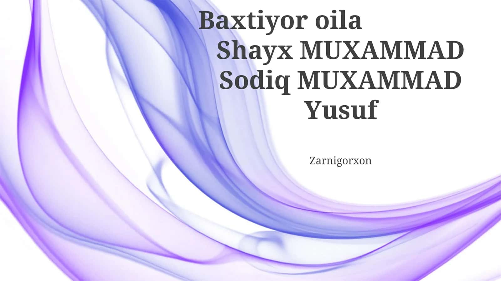 Baxtiyor oila 1